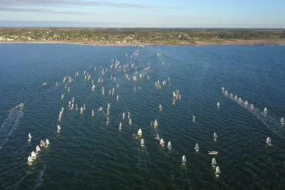 Competencia de veleros Optimist y Snipe en Miramar de Ansenuza Córdoba