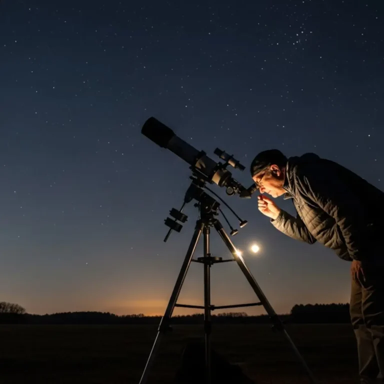 Personas usando telescopios en el Astrotaller gratuito del Museo de Ciencias Naturales en Córdoba.