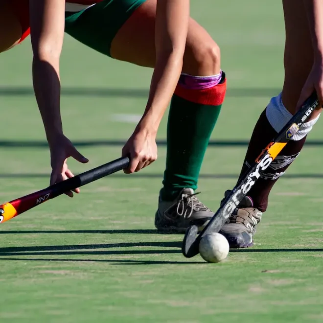 Jugadores compitiendo en el Campeonato Argentino de Hockey Córdoba 2026